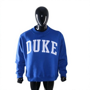 Sudadera de Cuello Redondo Azul para Mujer, Marca Duke, Corte Regular, Estampado de Letras en la Parte Delantera, 100% Algodón Tejido, Estilo Otoñal - Product Image 4