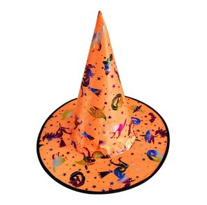 Chapeau de sorcière en tissu Haoxuan pour adultes, idéal pour <span class=keywords><strong>les</strong></span> costumes de fête de remise des diplômes et d'Halloween - Accessoire de mascarade doré en relief - Product Image 6