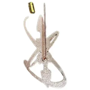 Großhandel Luxus dekorative Metallbürste Pin elegante Emaille Pin für Kleidung