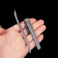 Miniatures de lames de sabres anciens célèbres, ornements d'armurerie classiques chinois en alliage, porte-clés de forme géométrique, jouet