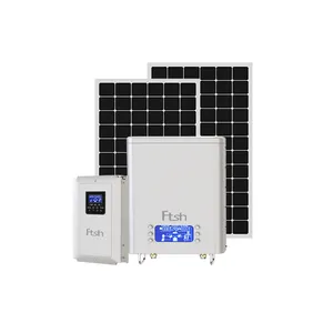 Ftsh-sistemas de energía Solar sin conexión a la red, 5kw, 10kw, 20kw, sistema Solar fotovoltaico para el hogar