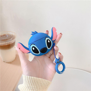Funda de silicona 3D de Stitch para auriculares Apple AirPods Pro 2 3 4, diseño de dibujos animados, con cadena y dijes, estilo INS, linda, en caja. - Product Image 4