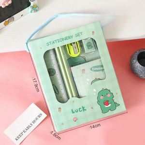 High Quality Eco-Friendly Promotional 6-In-1 School Stationery Set <b>Erasers</b> Pencils Rulers for Study Kindergarten Birthday Gifts - Product Image 4