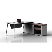 Bureau de bureau simple Combo Table de superviseur/directeur de bureau en bois de grande classe Bureau de président modulaire