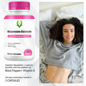 Cápsulas de Glicinato de Magnesio de Marca Privada OEM, Suplemento para el Cuidado de la Salud Muscular con Cápsulas de Vitamina D - Product Image 5