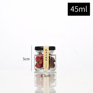 <span class=keywords><strong>Petit</strong></span> <span class=keywords><strong>pot</strong></span> à confiture en verre 45ml <span class=keywords><strong>pot</strong></span> <span class=keywords><strong>de</strong></span> <span class=keywords><strong>miel</strong></span> hexagonal stockage des aliments et récipient <span class=keywords><strong>pot</strong></span> <span class=keywords><strong>de</strong></span> <span class=keywords><strong>miel</strong></span> pots en verre avec couvercles - Product Image 2