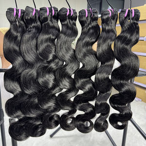 Extensions de cheveux naturels 15A, ondulés, vierges vietnamiens, tissage rapide, double trame, épaisseur complète, noir naturel, 100g - Product Image 2