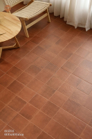 Carreaux de céramique en pierre rouge style campagnard américain vintage 600x600mm, carreaux de sol en porcelaine 600x600