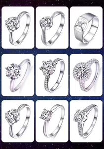 VVS 팬시 컬러 모이사나이트 다이아몬드 18K 14K 10K 9K 골드 스털링 실버 925 "와 조정 가능한 여성의 약혼 결혼 반지 - Product Image 6