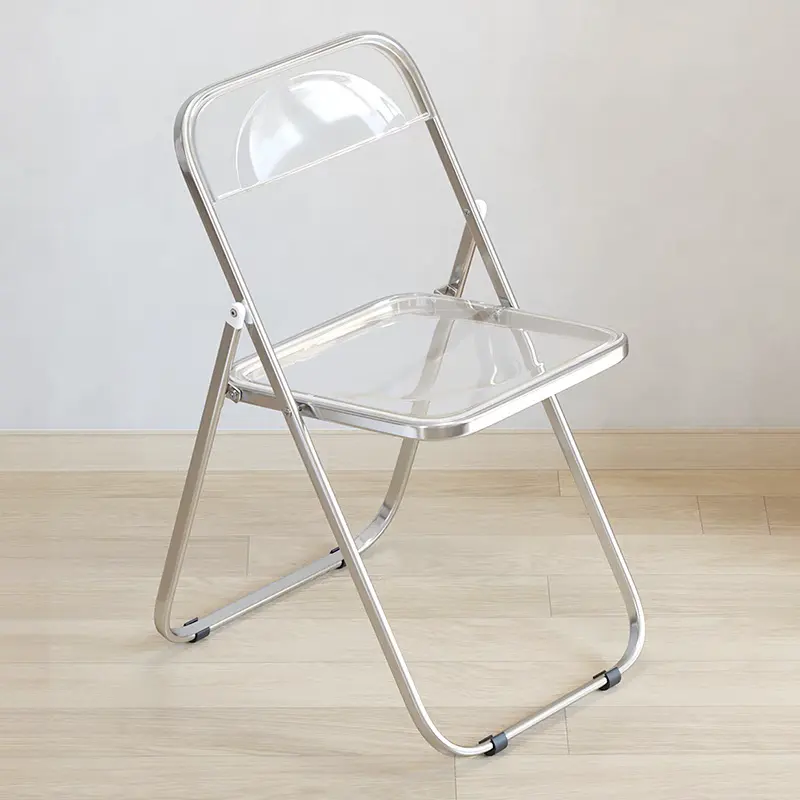 Оптовая продажа, Дешевые Свадебные обеденные металлические прозрачные пластиковые складные акриловые складные стулья для мероприятий