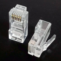 6PIN RJ11 RJ12 macho a 6P6C enchufes de teléfono largos accesorios de conector para cables de teléfono