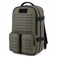 Sac à dos tactique modulaire 600D TPU avec panneau frontal MOLLE, poches utilitaires, sangles de compression latérales, sac d'extérieur, vente en gros OEM