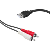 Câble adaptateur séparateur USB 2.0 mâle vers 2 RCA mâle, convertisseur vidéo AV A/V, carte de capture audio pour caméscope, pour TV/Mac/PC