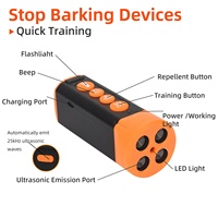 Appareil portable de dressage pour animaux de compagnie à ultrasons puissant, répulsif pour chiens, charge USB, contrôle des aboiements, dispositif anti-aboiement