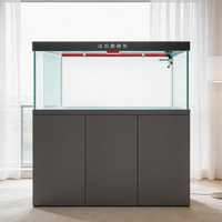 Aquarium de luxe en verre ultra-blanc de 400L pour poissons dragons avec filtre intégré et contrôleur intelligent
