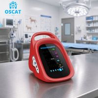 Moniteur de signes vitaux multiparamètres vétérinaire OSCAT, écran LCD 5,5 pouces, SPO2, NIBP, ECG, TEMP, portable, certifié CE, garantie 1 an pour animaux de compagnie