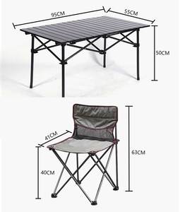 Modern Aluminum Camping <b>Chairs</b> and Folding Outdoor <b>Tables</b> Set <b>for</b> Events Gym Workshop-4 <b>Chairs</b> & Small <b>Dining</b> <b>Table</b> - Product Image 6