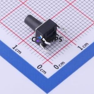TS-1095PD-A12B2-D2 Tactile Switch Through hole-4P,6x6mm Switch Single Pole Single Throw Round Button 1.8N Through Hole - Product Image 2