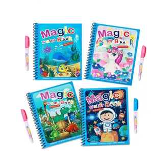 Magic Water Coloring Book Children Reusable Painting drawing Animal Cartoon Coloring Book Boys Girls Educational Learning Gift