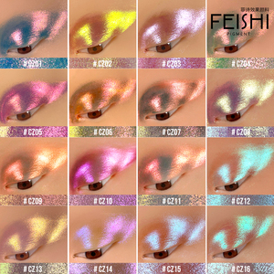 Tùy chỉnh nhãn hiệu riêng lớp mỹ phẩm khuôn mặt có sẵn đèn Flash cao Kim Cương quang thay đổi màu sắc Tắc Kè Hoa mica bột bóng mắt - Product Image 3