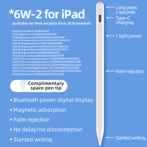 Apple Pencil 2 iPadPro卸売スタイラスペン用PalmRejectionアクティブタッチスクリーンペン付きタブレット容量性スタイラスペン