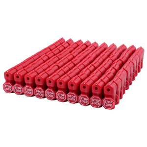 Hookei 100 Pcs Plastic Red Security Lock Peg <b>Hook</b> Stop Lock for Prevent The Sweep Theft of <b>Displayed</b> Products on Wire Peg - Product Image 6