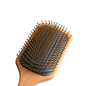 Cepillo de madera de haya para masaje del cuero cabelludo con cojín de aire para el cuidado y acondicionamiento del cabello - Product Image 3