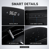 Toilette intelligente simple, bidet sanitaire, cuvette de toilette sans réservoir, WC électrique automatique intelligent pour salle de bain