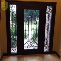 Portes Françaises Extérieures en Acier Faciles à Nettoyer, Doubles, Métalliques, Modernes, Anti-Effraction, pour Villa, Appartement, Entrée Industrielle Verticale