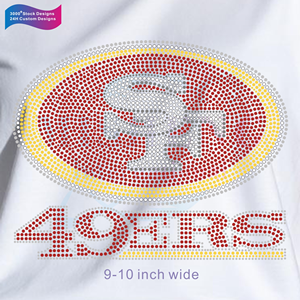 工場カスタムNFLチームロゴラインストーンアイロン転写 - Product Image 1