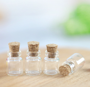 Flacon en verre borosilicate transparent de 1 ml à 10 ml à <span class=keywords><strong>prix</strong></span> avantageux, échantillon gratuit, mini flacon de stockage avec bouchon en bois, sérigraphie en <span class=keywords><strong>vrac</strong></span> - Product Image 6