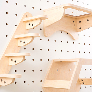 Iwood - Rascador de Pared para Gatos, de Madera, para Montar en la Pared, sin Necesidad de Taladrar, para Uso Doméstico, Tamaño Mediano, Accesorios para Rascador de Gatos - Product Image 2