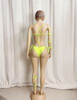 Nouvelle tenue de carnaval Samba faite à la main en crochet, motif tournesol souriant, soutien-gorge et culotte pour fête, EDC, rave, carnaval, Mardi Gras, Showgirls