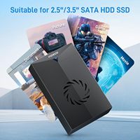 Enclosure HDD USB 3.2 Gen1 2.5 inci 3.5 inci Mendukung UASP 22TB dengan Kipas Pendingin, Enclosure HDD Eksternal Terbaik