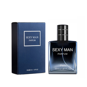 Eau De Parfum da 55ml per Uomo, Fragranza Sexy in Flacone di Vetro Blu Sfumato, Profumo Spray a Lunga Durata - Product Image 1