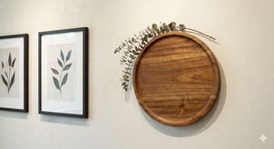 Round Wooden Serving <b>Platter</b> With Mediterranean Dishes And Bread For Party Use - Product Image 3