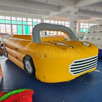 Vente en gros usine : Jeu gonflable de remorquage pour 4 personnes, jaune, en PVC, pour activités aquatiques en parc marin