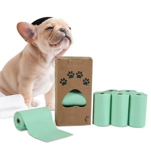 Certified Biodegradable <b>Compostable</b> Cornstarch Dog Poop <b>Bags</b> Eco Friendly Hot Sell Dog Pet Waste <b>Bag</b> Dispenser Thickened - Product Image 1