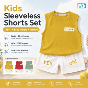 Set Gilet Estivo <span class=keywords><strong>per</strong></span> Bambini, Stile Coreano Senza Maniche, Abbigliamento Sportivo <span class=keywords><strong>per</strong></span> Bambini, Completo Due Pezzi <span class=keywords><strong>per</strong></span> Ragazzi e Ragazze, Vendita all'Ingrosso - Product Image 1
