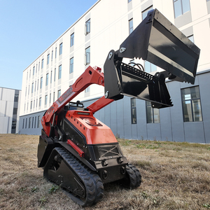TOVISEN V1000 Mini Skid Steer Loader Diesel Orugas Hidraulica Alto Flujo Mulcher Forestal - Product Image 1