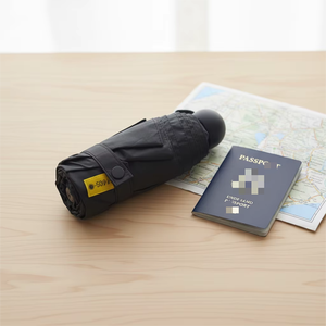 Mini Paraguas de Bolsillo Manual Plegable en 5 Secciones con Varillas de Aleación, Logotipo Personalizado, Doble Uso, Protección UV con Revestimiento Negro contra Sol y Lluvia - Product Image 4