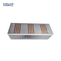 Plaque de refroidissement à eau personnalisée, dissipateur thermique à double tube en cuivre, équipement de refroidissement en alliage d'aluminium découpé CNC, motif plat