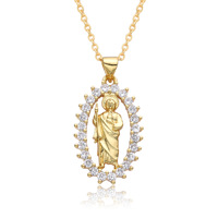 Colliers pendentifs tendance, médailles de prière, colliers personnalisés avec nom, colliers délicats en émeraude d'eau douce, colliers de la Vierge Marie