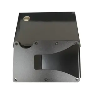 Алюминиевый мужской минималистичный металлический кошелек RFID-Блокировка Кошелек держатель для карт зажим для денег с пользовательским логотипом
