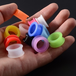 110-teiliges <span class=keywords><strong>Set</strong></span> Gemischte 3mm-20mm Silikon Flexible Doppelt Ausgestellte Hohle Ohrtunnel-Plugs Schwarz Rot Blau Orange Hochzeitsgeschenk - Product Image 6