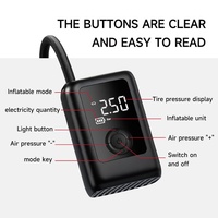 Pompe à air portable 12V pour voiture avec arrêt automatique et moniteur de pression des pneus, mini gonfleur intelligent sans fil avec affichage numérique
