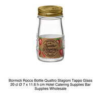 Bouteille en verre Bormioli Rocco 4 Stagioni 20 cl H 11,6 cm Ø 7 cm sans bouchon