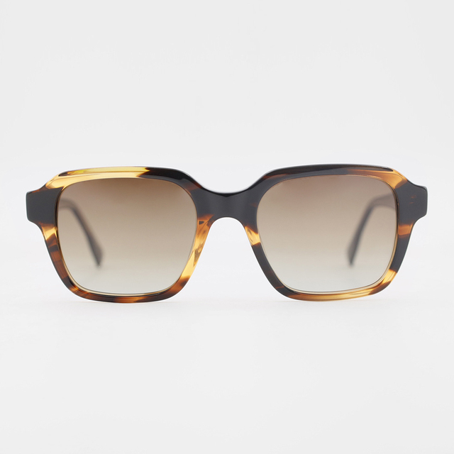Unisex High Quality UV400 Acetate Sunglasses with Custom Logo Low MOQ Coffee-Colored Frame Cost-Effective Stock