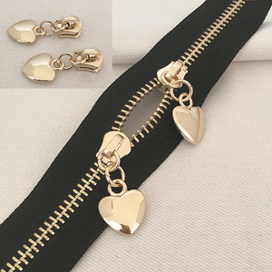 Bán buôn kim loại thời trang phong cách mới zingc Hợp kim nhôm dây kéo puller 5 # Nylon dismountable Chất lượng cao dây kéo - Product Image 5