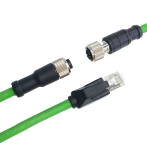 Câble Ethernet Profinet EtherCAT personnalisé M12 X D codé 4 8 broches RJ45, assemblage de câbles, IP67 étanche, gaine en PVC haute flexibilité, double - Product Image 2